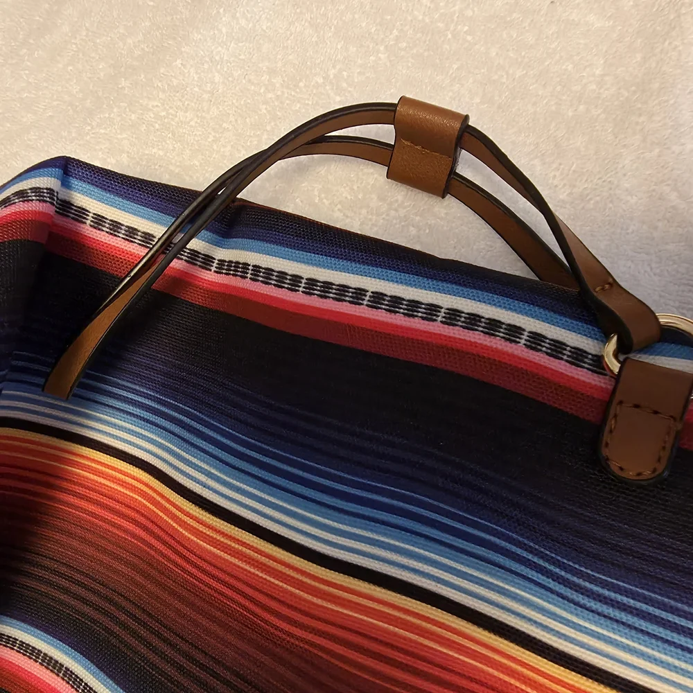 Colorful Striped Tote Bag - Picture 7 of 16